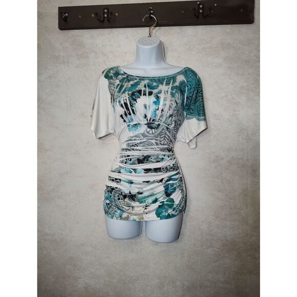 IZ Buyer silky stretchy blouse size large - Picture 2 of 5